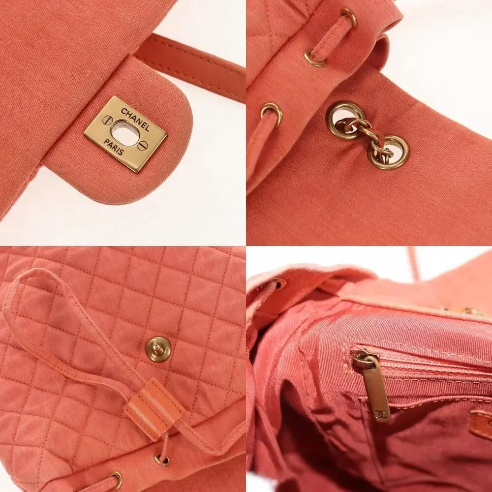 Chanel Matelasse Denim Backpack Pink